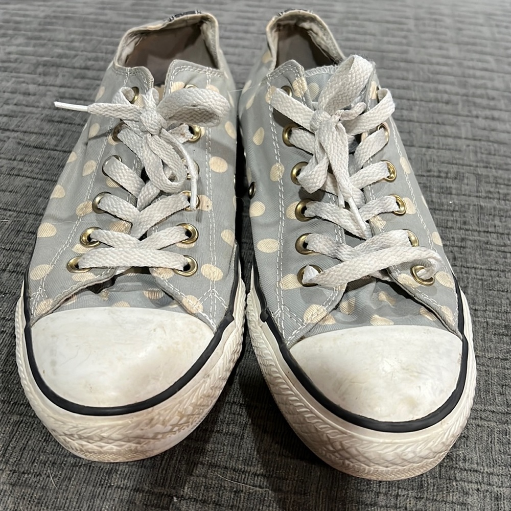 Converse all star - gray with polka dots